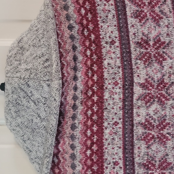 Nautica Fair Isle Print Soft Robe Shawl Collar - Picture 8 of 9